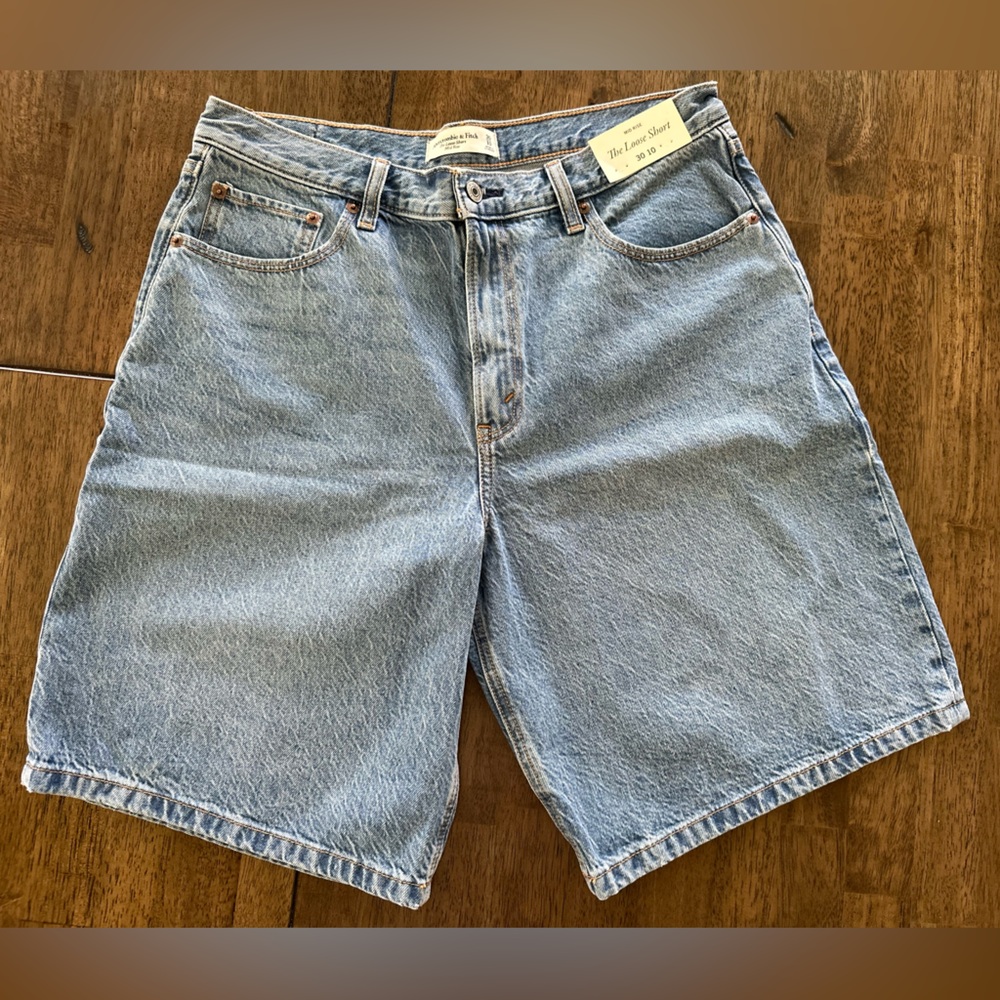 Abercrombie & Fitch Light Blue Jean Shorts